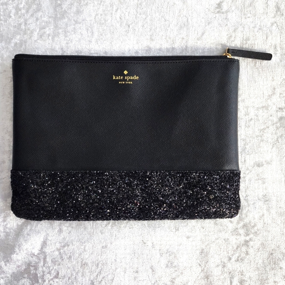 Kate Spade Glitter Cosmetic Bag